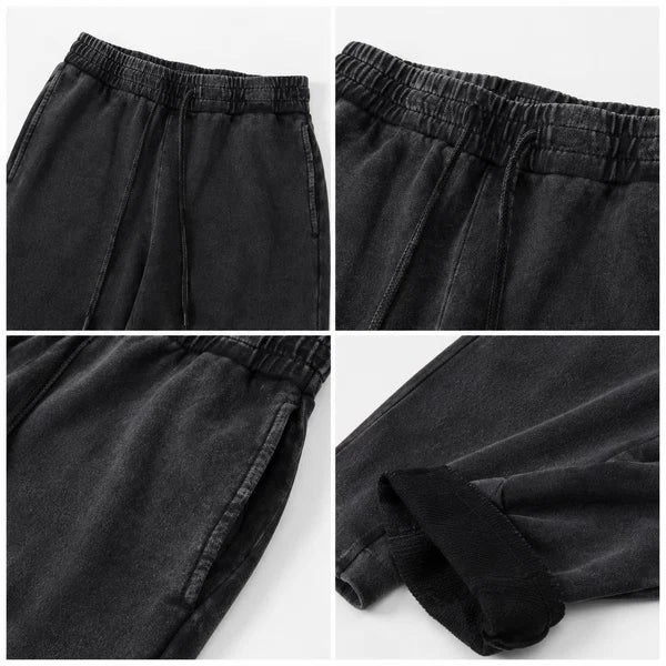 Men’s Washed Straight-Leg Jogger Pants