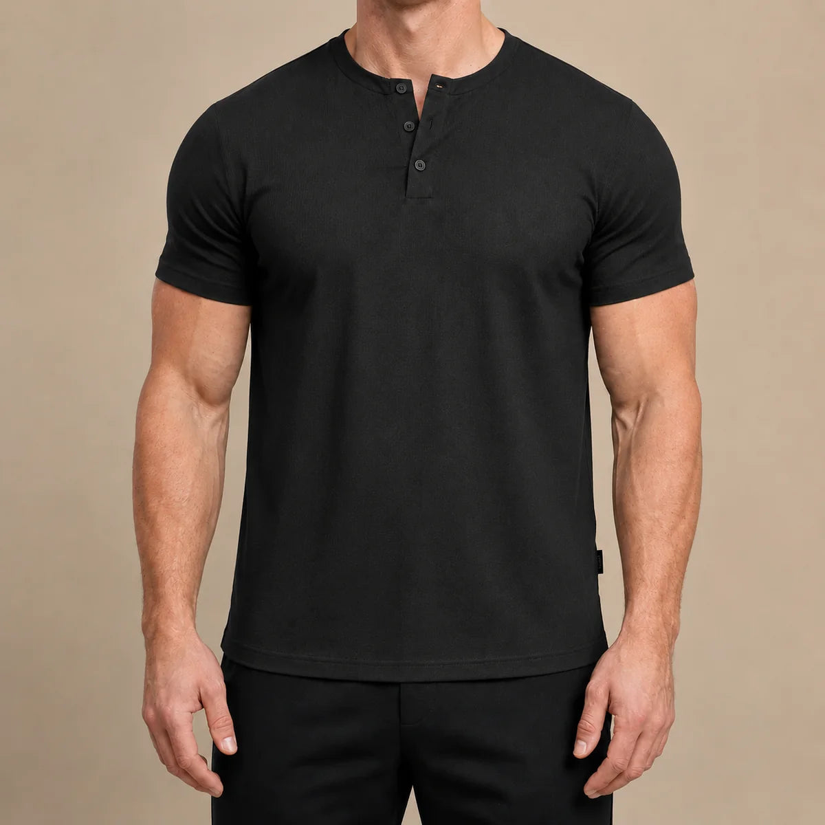 Men's Slim-Fit Henley T-Shirt