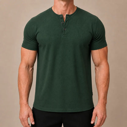 Men's Slim-Fit Henley T-Shirt