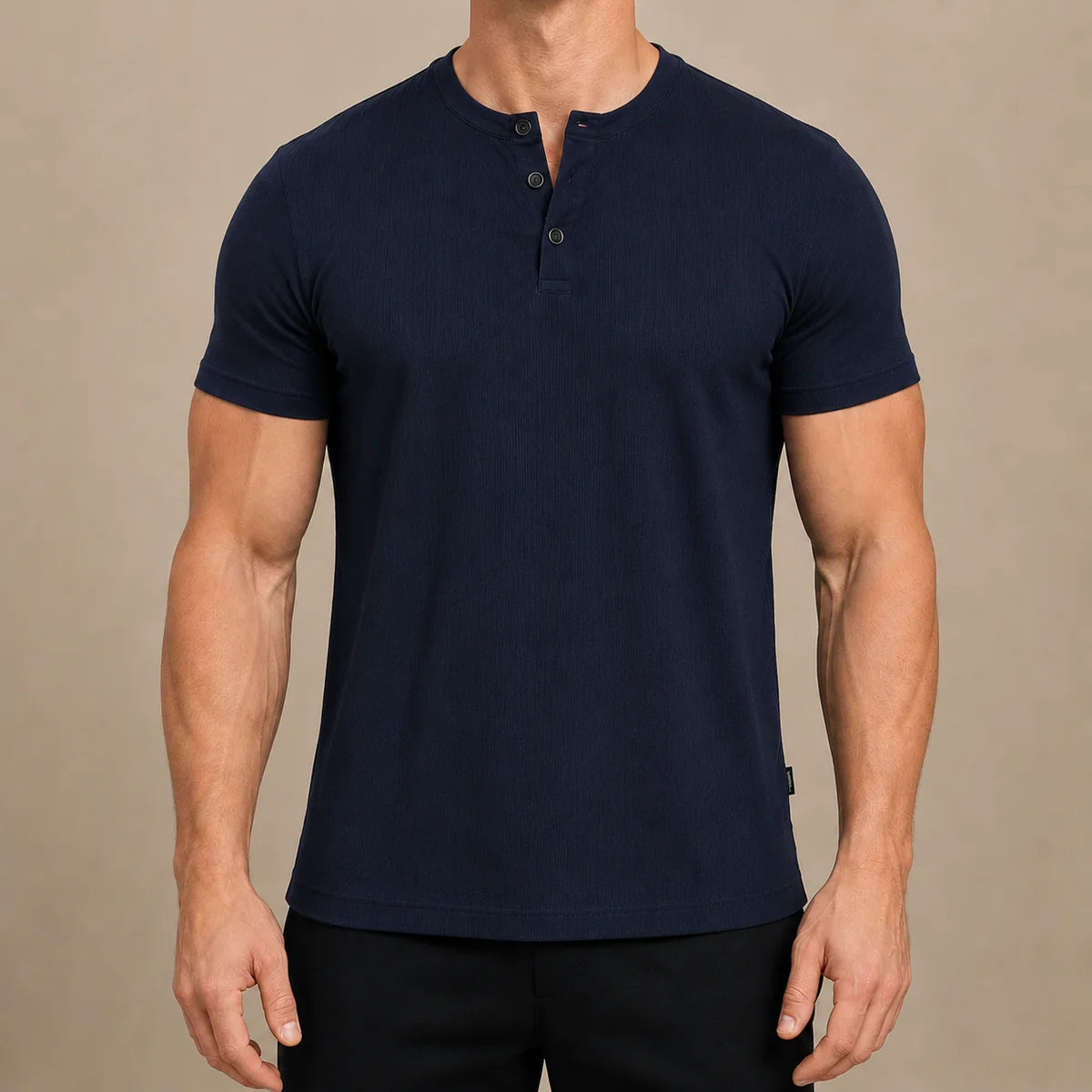 Men's Slim-Fit Henley T-Shirt