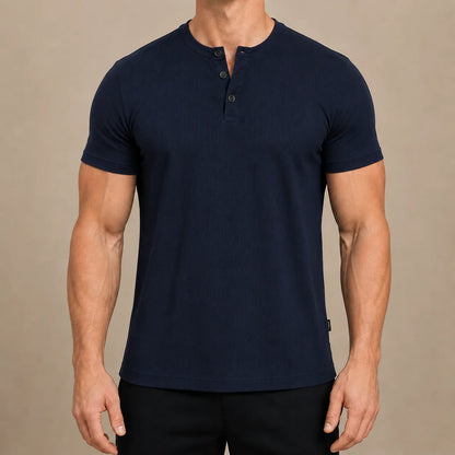 Men's Slim-Fit Henley T-Shirt