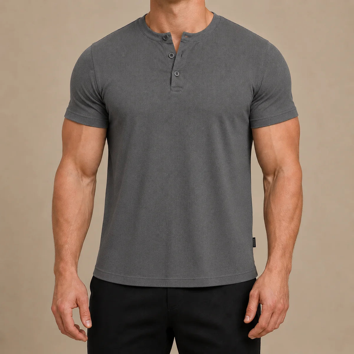 Men's Slim-Fit Henley T-Shirt