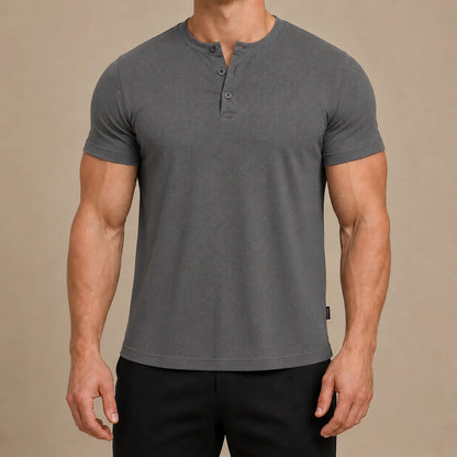 Men's Slim-Fit Henley T-Shirt