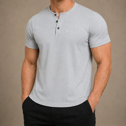 Men's Slim-Fit Henley T-Shirt