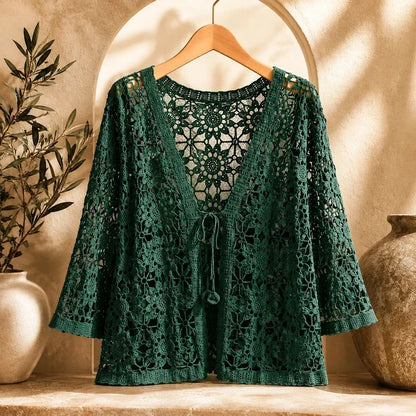 Women’s Floral Crochet Cardigan