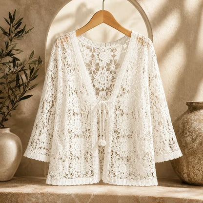 Women’s Floral Crochet Cardigan