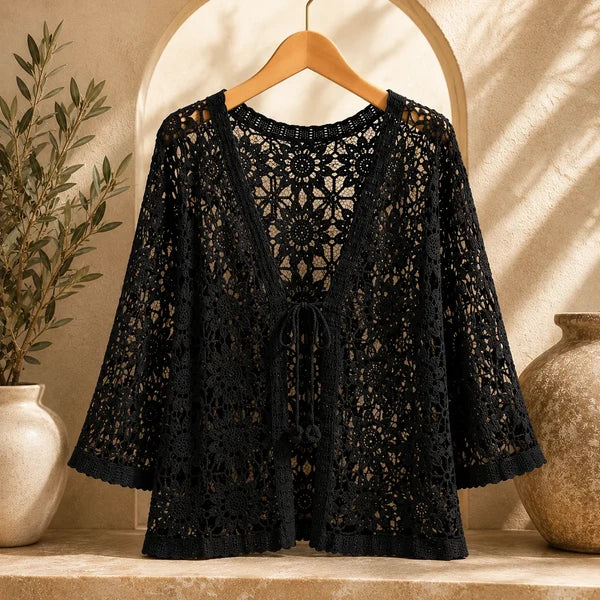 Women’s Floral Crochet Cardigan