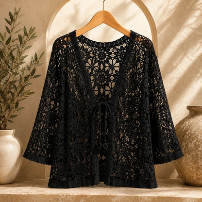 Women’s Floral Crochet Cardigan