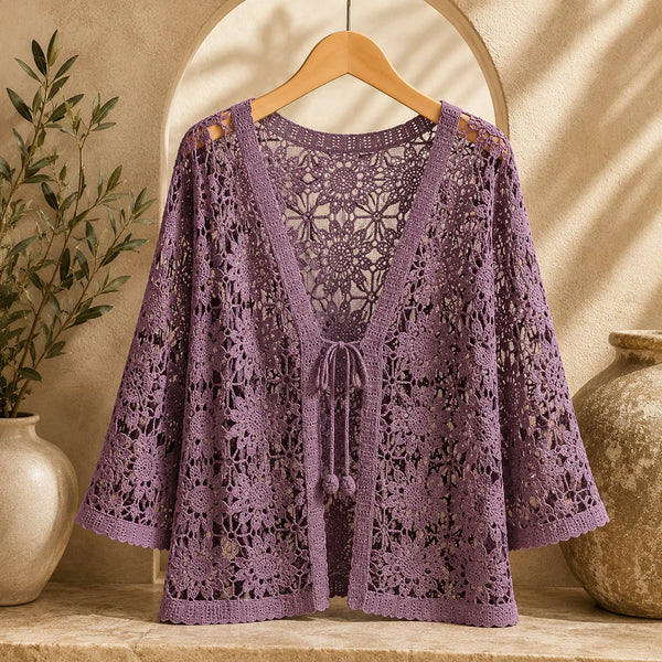 Women’s Floral Crochet Cardigan