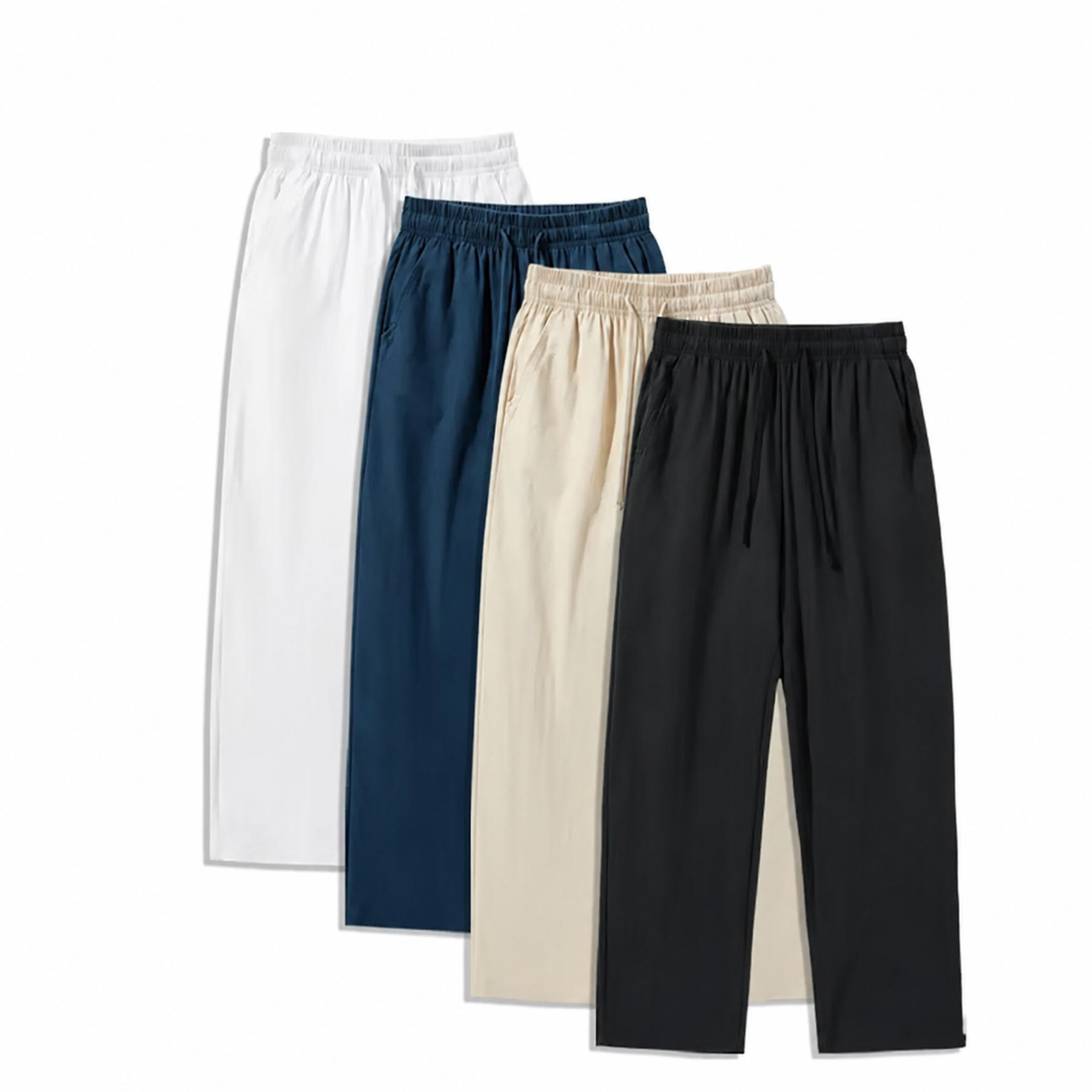 Men’s Casual Drawstring Pants 4-Pack