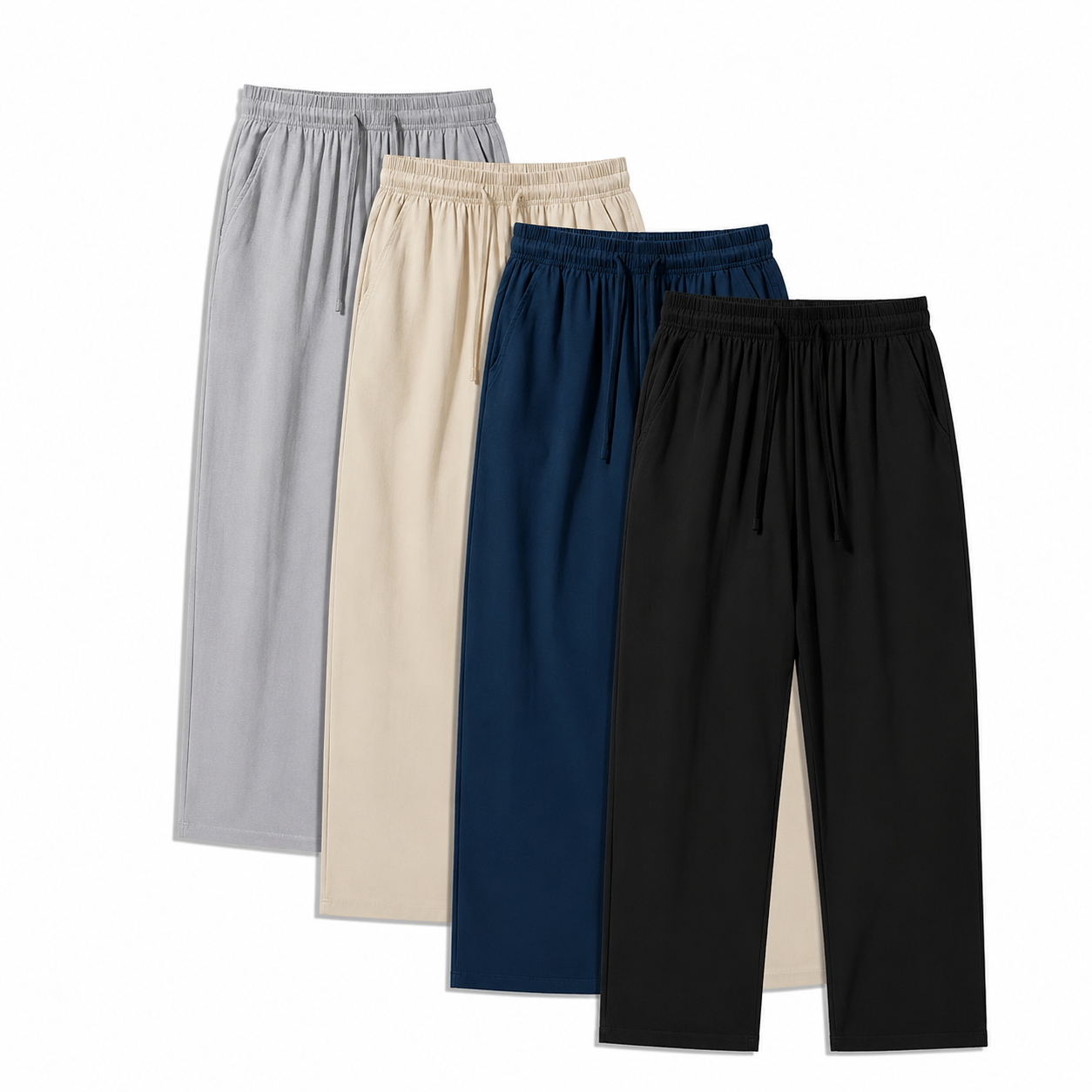 Men’s Casual Drawstring Pants 4-Pack