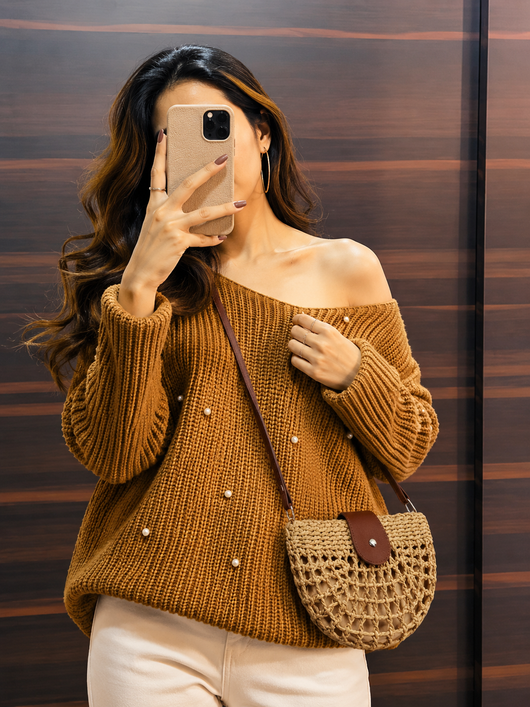 Women's Woven Straw Crossbody Bag