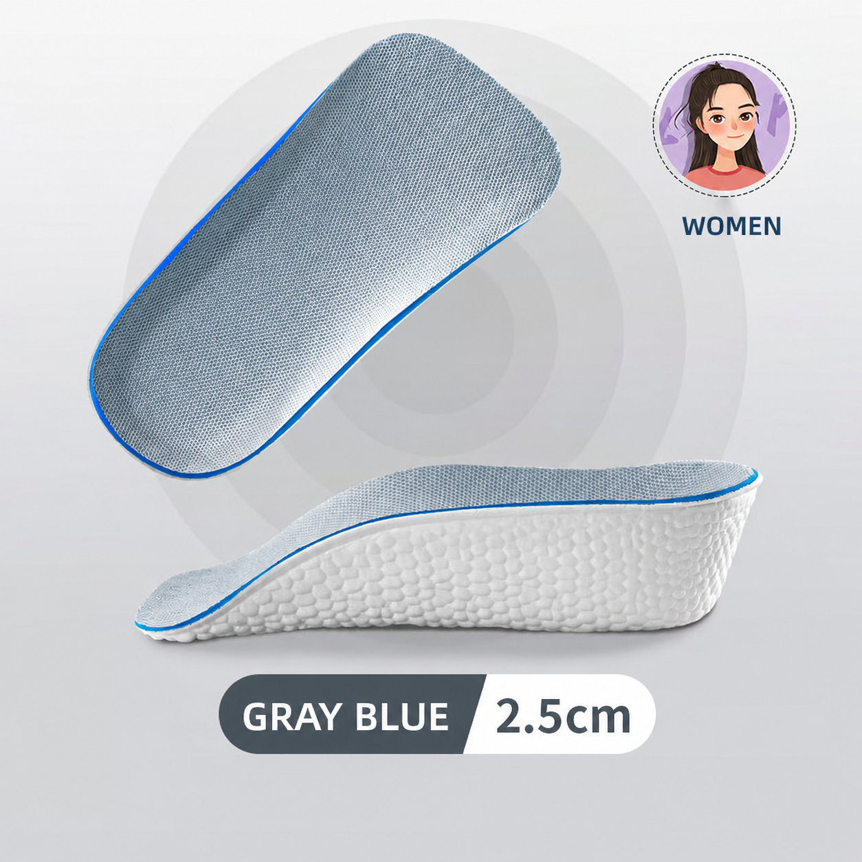 Height-Lifting Shoe Insoles