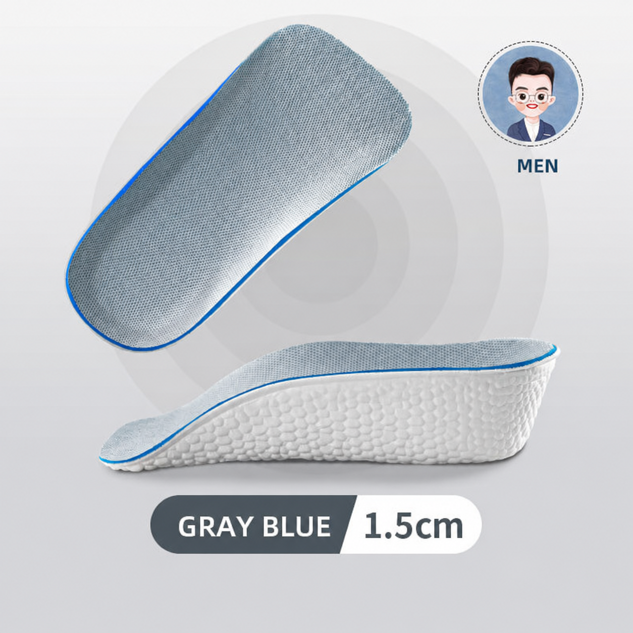Height-Lifting Shoe Insoles