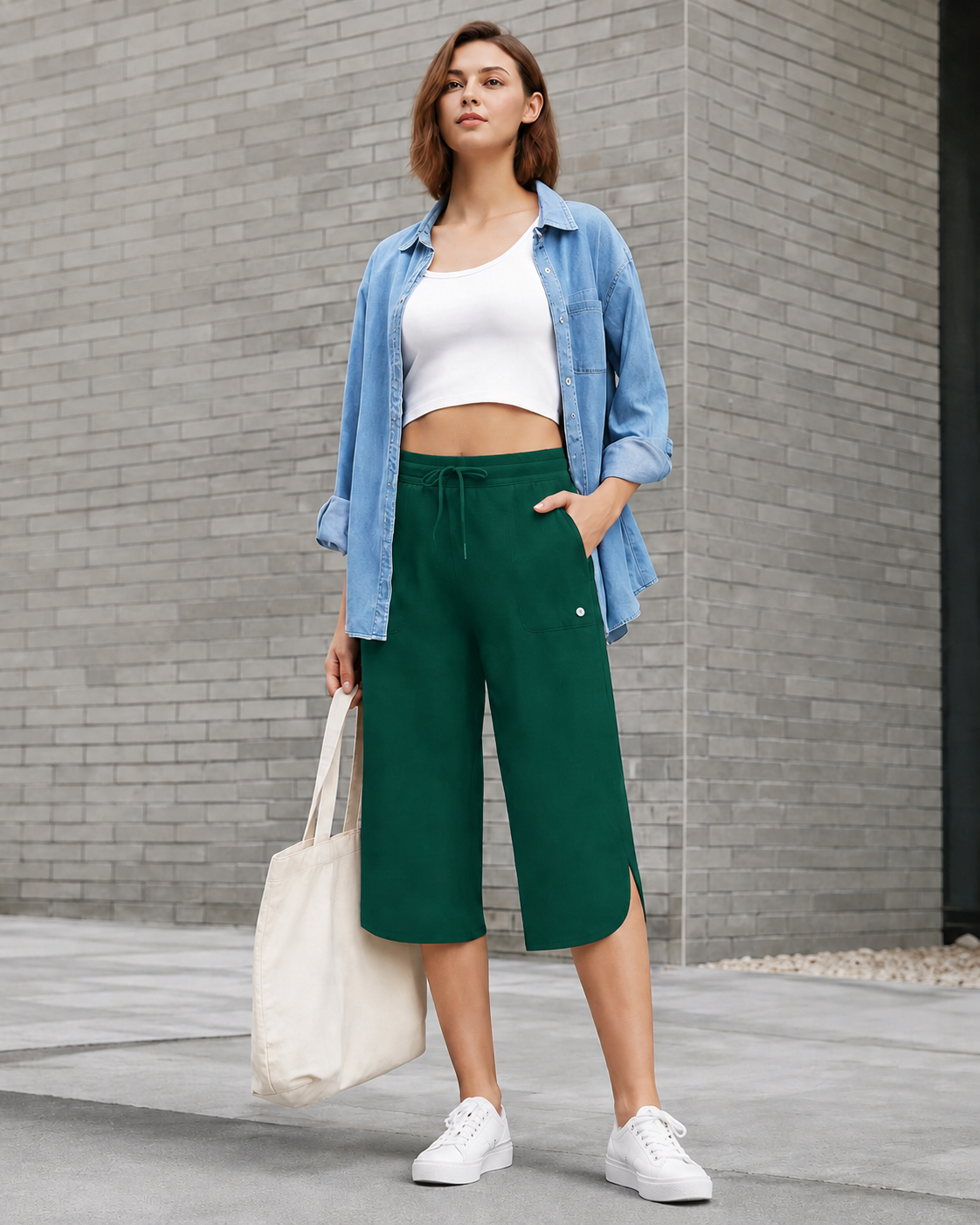 Women’s Wide-Leg Capri Lounge Pants