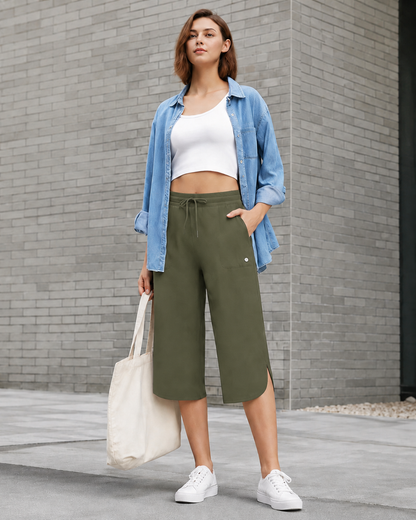 Women’s Wide-Leg Capri Lounge Pants