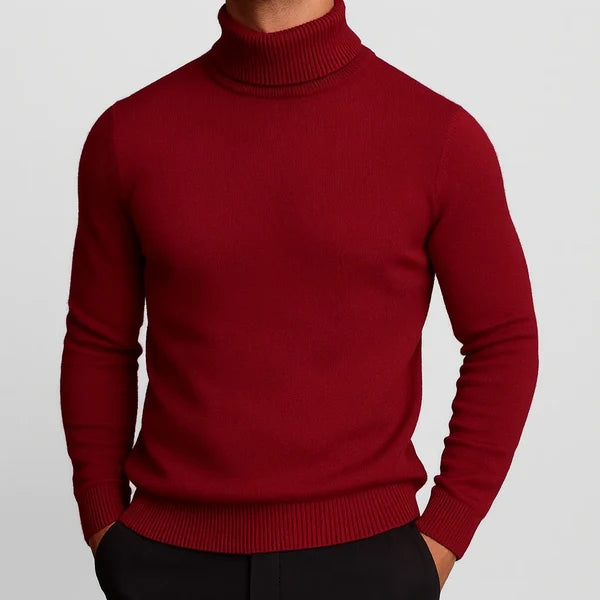 Men's Ribbed Turtleneck Sweater