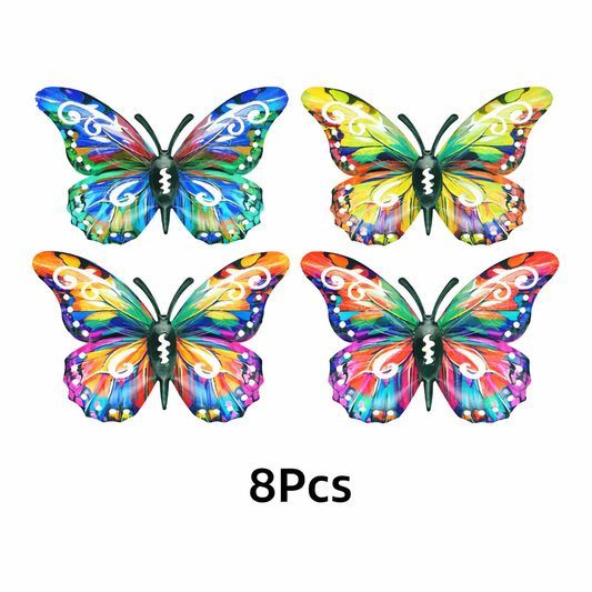 Colorful Butterfly Metal Wall Decor Set