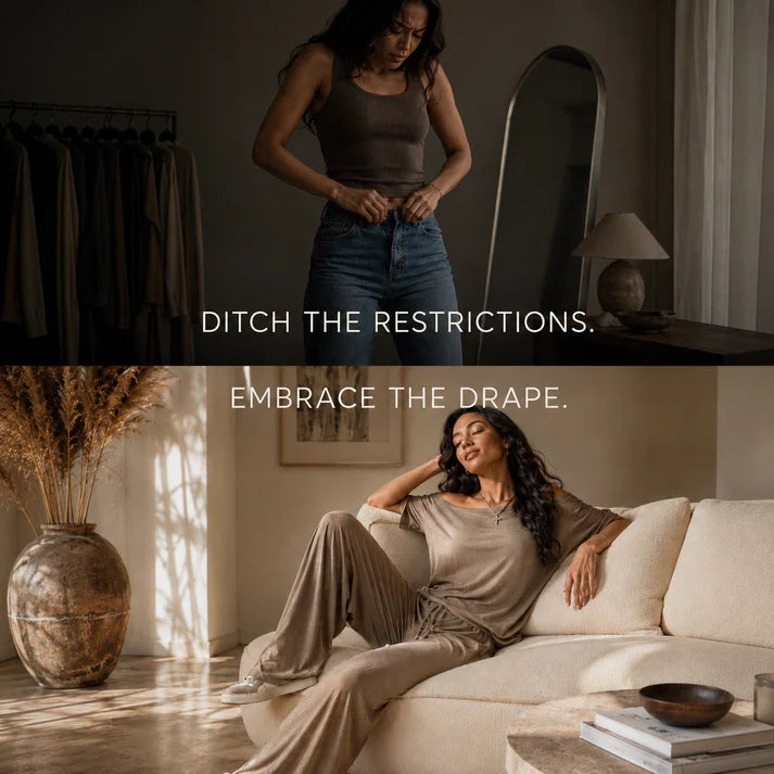 Women's Off-Shoulder Top & Wide-Leg Pants Set