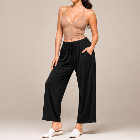 Women’s Lightweight Wide-Leg Drawstring Pants
