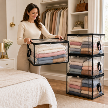 Clear Stackable Clothes Storage Organizer