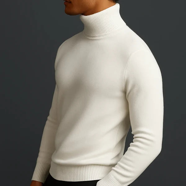 Men's Ribbed Turtleneck Sweater