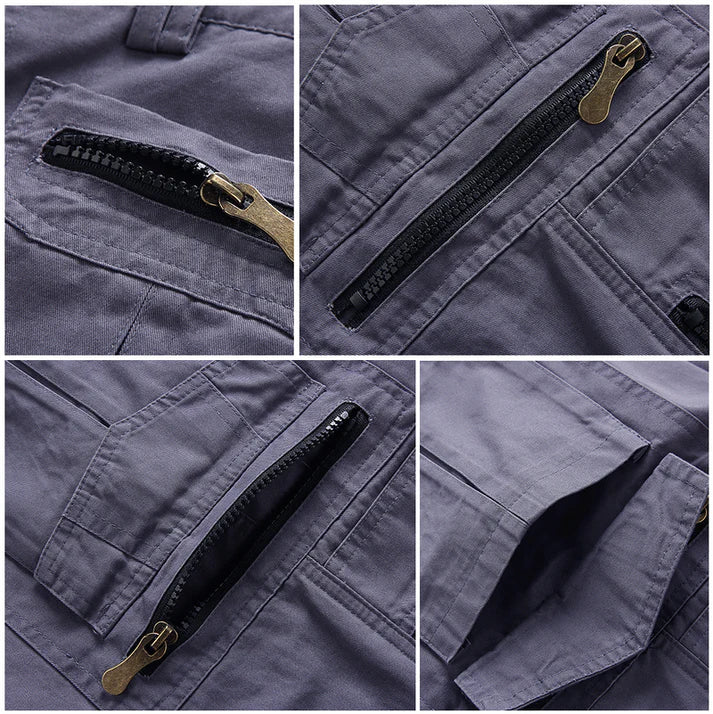 Men's Multi-Pocket Zip Cargo Shorts