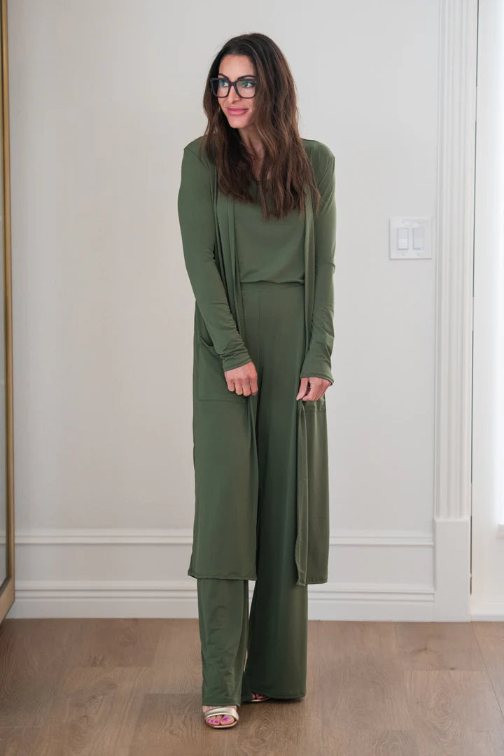 Women’s Relaxed Knit Lounge Set with Cardigan