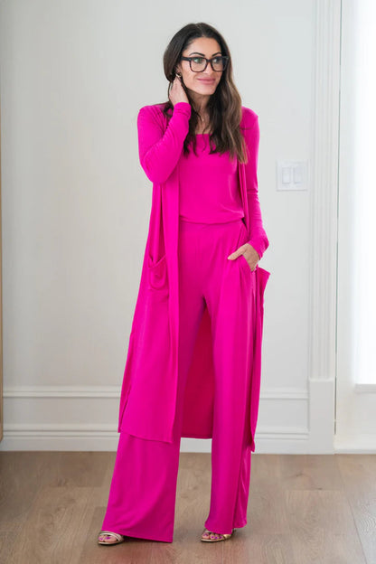 Women’s Relaxed Knit Lounge Set with Cardigan