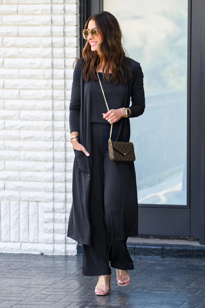 Women’s Relaxed Knit Lounge Set with Cardigan