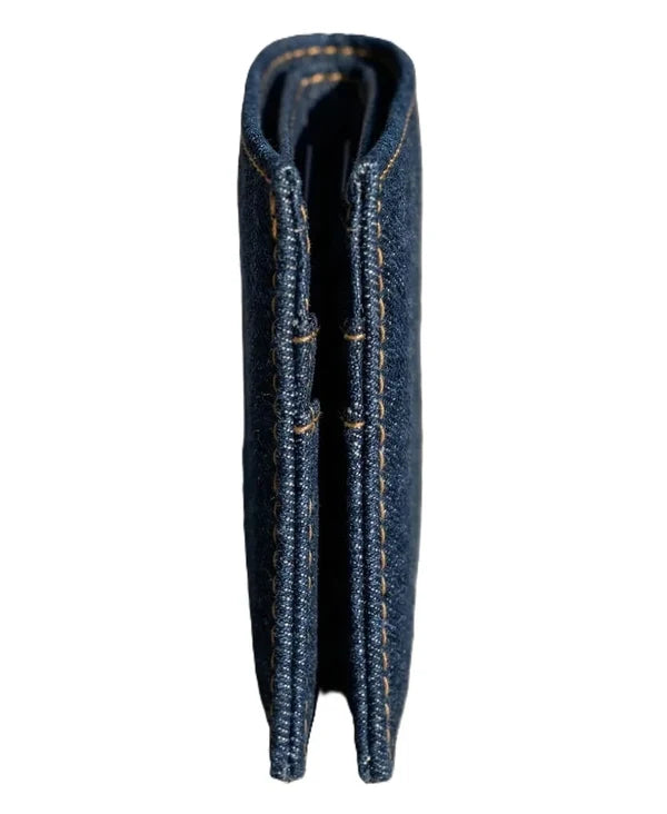 Denim-Inspired Mini Folding Wallet