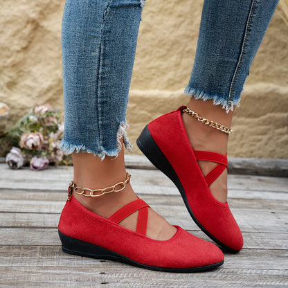 Women’s Comfortable Strap Wedge Walking Shoes