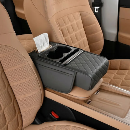 Car Seat Gap Organizer Console with Cup Holder & Storage Tray