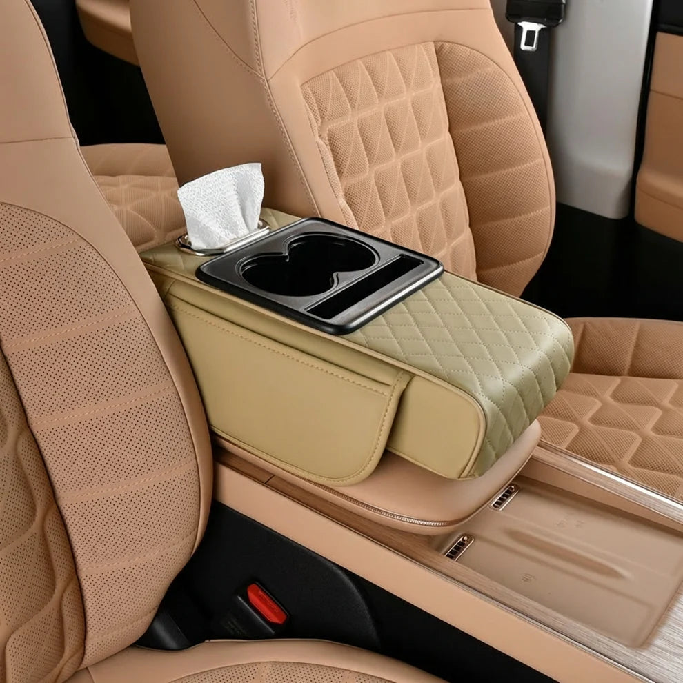 Car Seat Gap Organizer Console with Cup Holder & Storage Tray