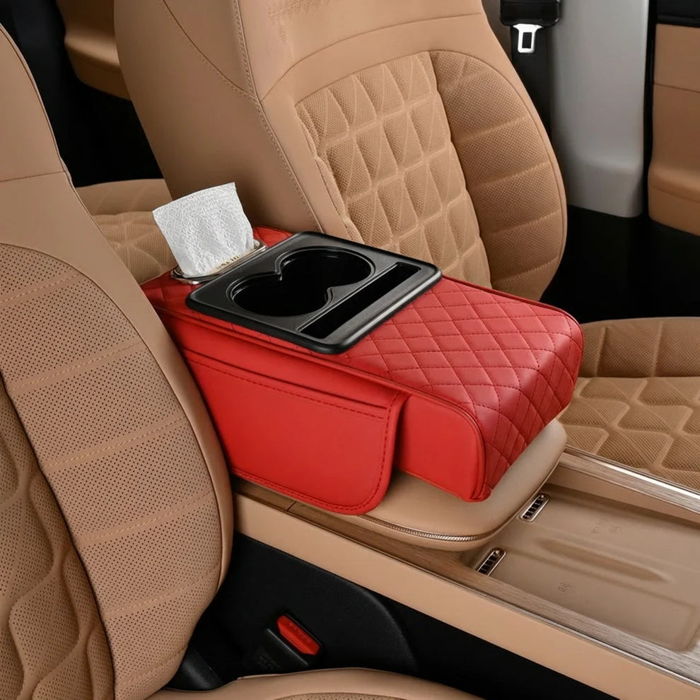 Car Seat Gap Organizer Console with Cup Holder & Storage Tray