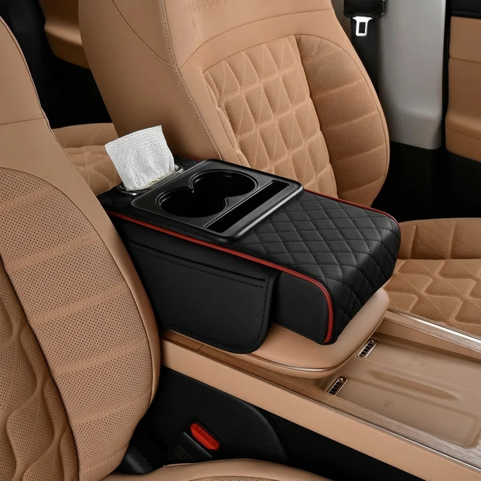 Car Seat Gap Organizer Console with Cup Holder & Storage Tray