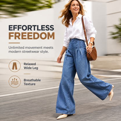 Women's High-Waisted Wide-Leg Jeans