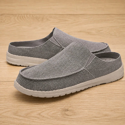 Men's Casual Slip-On Canvas Mules