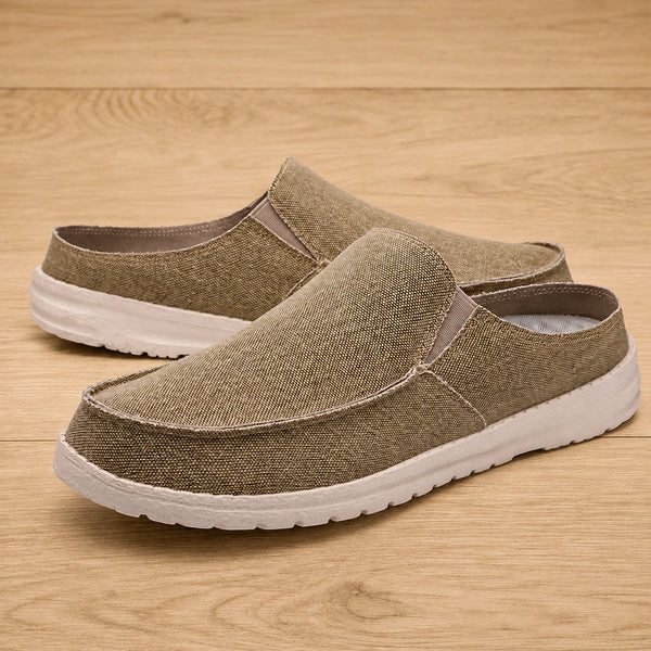 Men's Casual Slip-On Canvas Mules