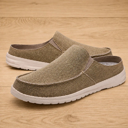 Men's Casual Slip-On Canvas Mules
