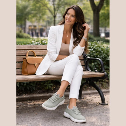 Women’s Textured Lace-Up Casual Sneakers