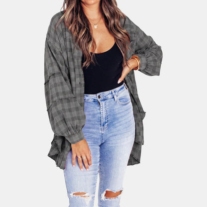 Women's Plaid Button-Front Shirt