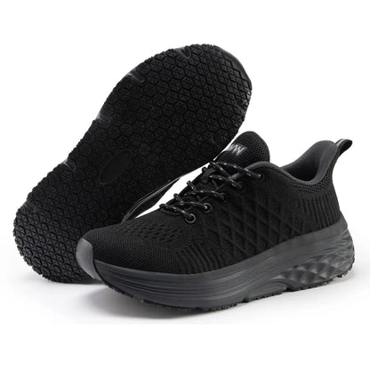 Women's Lace-Up Knit Sneakers