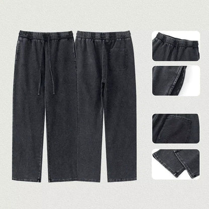 Men’s Washed Straight-Leg Jogger Pants