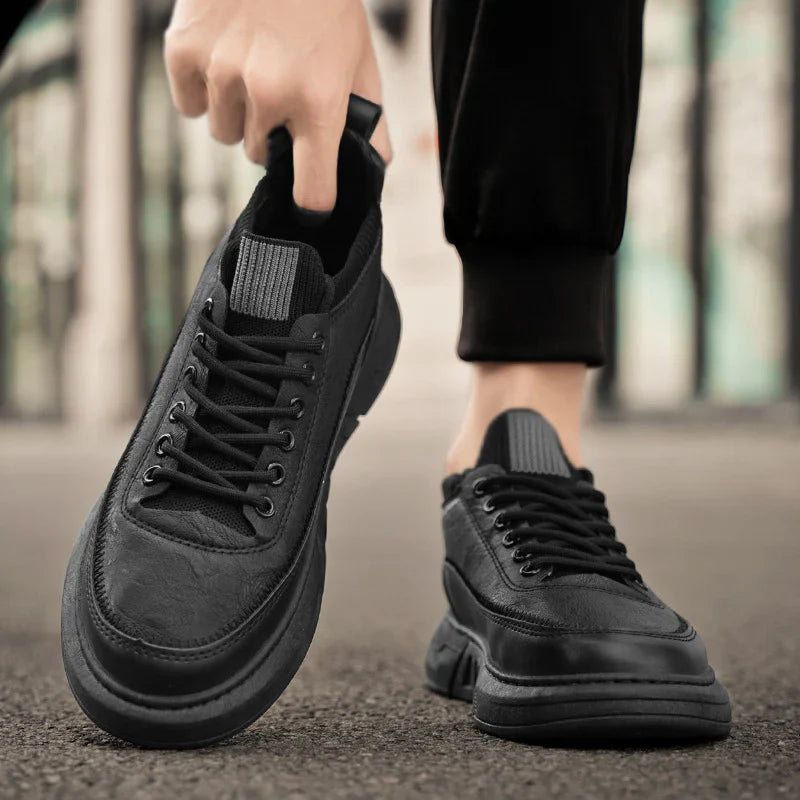 Men's Mid-Top Lace-Up Casual Sneakers