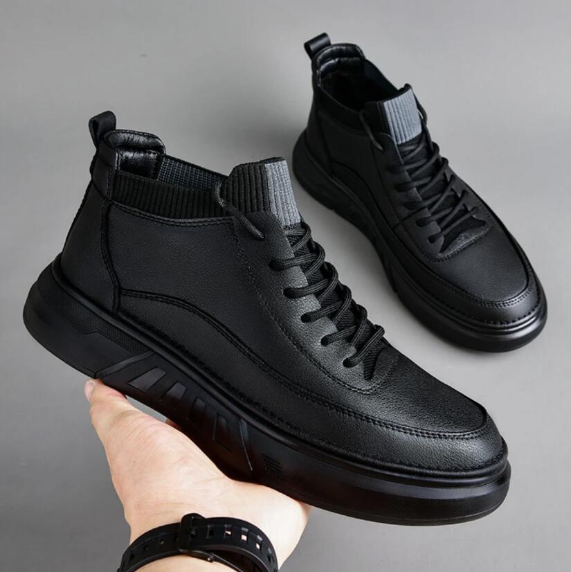 Men's Mid-Top Lace-Up Casual Sneakers