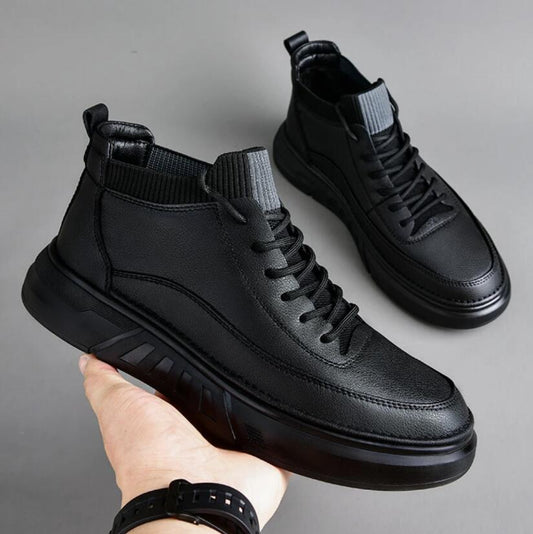 Men's Mid-Top Lace-Up Casual Sneakers