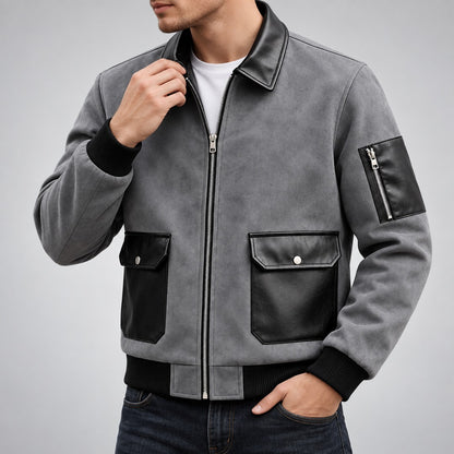 Men's Zip Front Utility Jacket