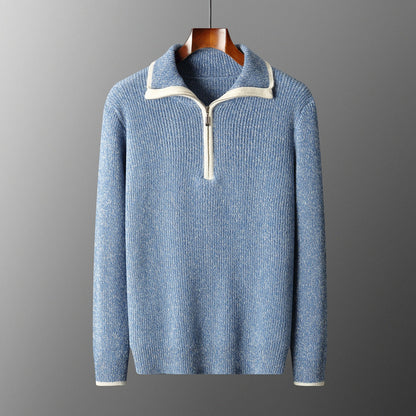 Men's Ribbed Half-Zip Pullover