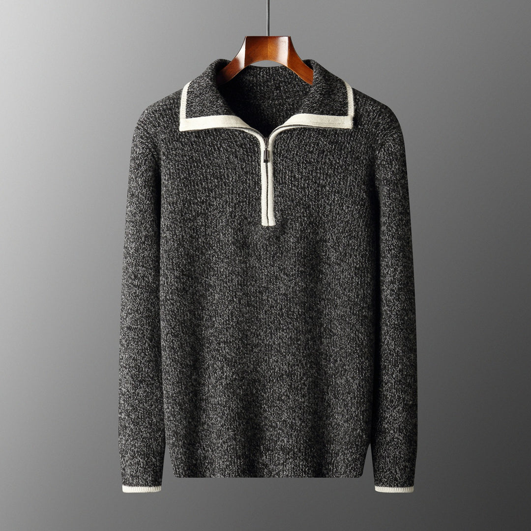 Men's Ribbed Half-Zip Pullover